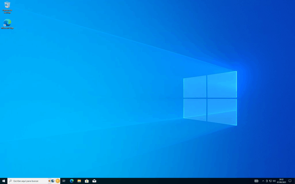 Escritorio de Windows 10.